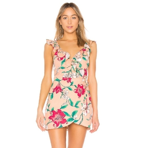 Privacy Please Fillmore Mini Wrap Dress Size Small - Picture 1 of 8